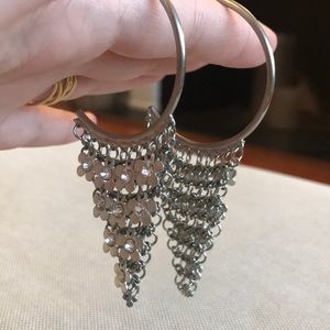 Floral Hoop Earrings